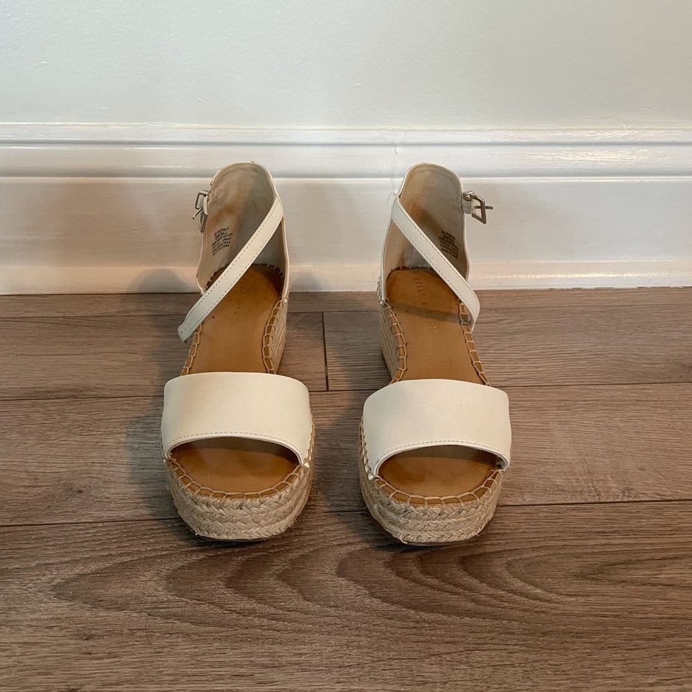 White espadrille sandals (worn once)